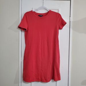 Ellen Tracy Jersey Knit T-Shirt Midi Shift Dress , Robin Red Size M.  SKU# A-107
